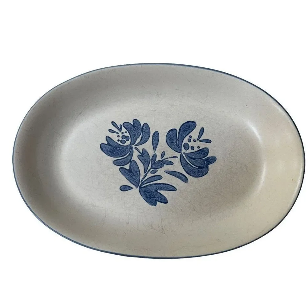 Pfaltzgraff Yorktowne Vintage Oval Serving Platter Plate Tray Made in USA